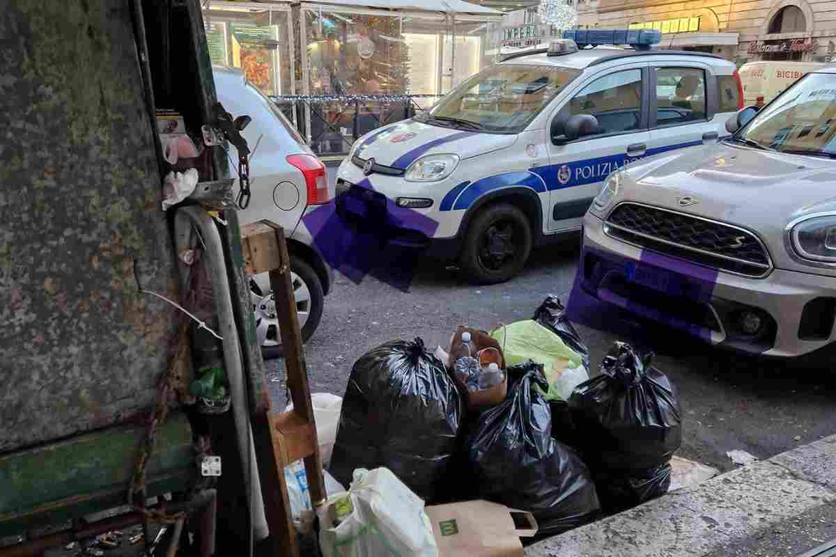 Sopralluogo della Polizia Locale di Roma al chiosco occupato dell'Esquilino