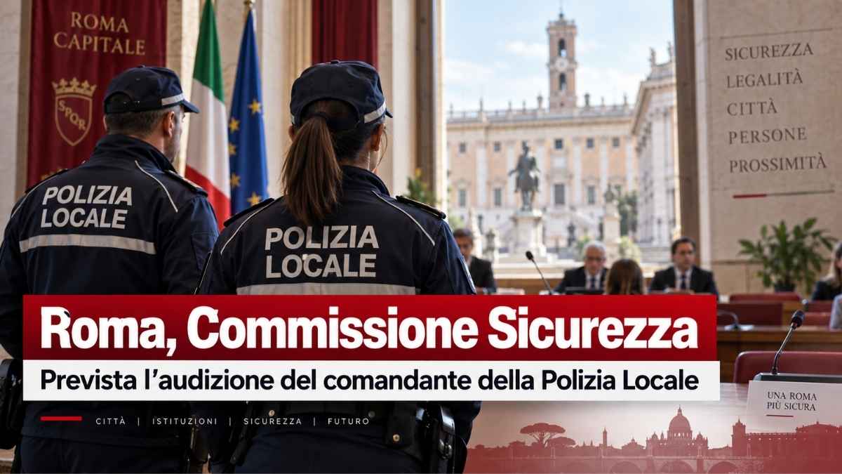 Roma, Commissione Sicurezza e Polizia Locale: prevista l’audizione del comandante generale