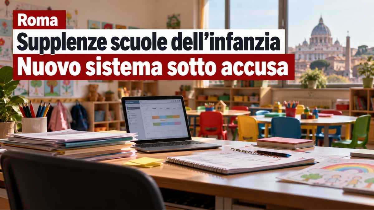 Roma, supplenze nelle scuole dell’infanzia e nuovo sistema di assegnazione degli incarichi