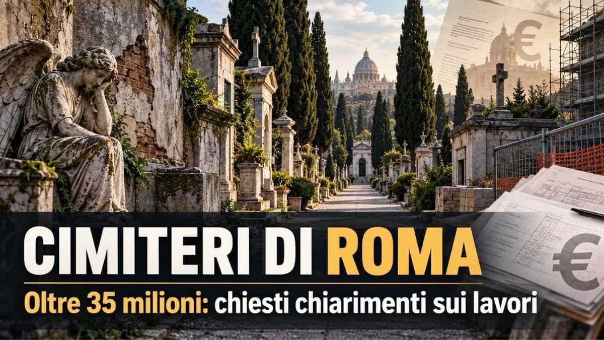 Cimiteri di Roma, fondi e lavori di manutenzione al centro della richiesta di trasparenza sui 35 milioni di euro