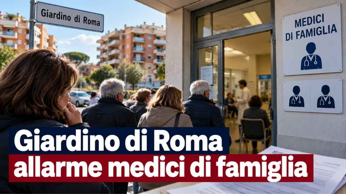 Giardino di Roma, residenti davanti a uno studio medico per la carenza di medici di famiglia nel quartiere