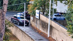 Tor Cervara, pattuglie dei Carabinieri e della Polizia di Stato in via di Tor Cervara 197 durante un intervento del 9 ottobre 2026.